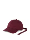 Elisabetta Franchi Logo Ribbon Baseball Cap In Burgundy