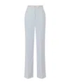 Elisabetta Franchi Logo-ribbon Trousers In Silver