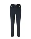 ELISABETTA FRANCHI ELISABETTA FRANCHI LOGO RIVET STRAIGHT LEG TROUSERS