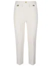 ELISABETTA FRANCHI ELISABETTA FRANCHI LOGO RIVET STRAIGHT LEG TROUSERS