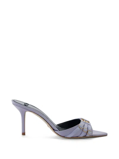 Elisabetta Franchi Logo Sandals In Purple