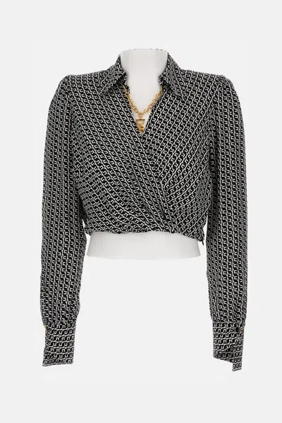 Elisabetta Franchi Logo Shirt In Black