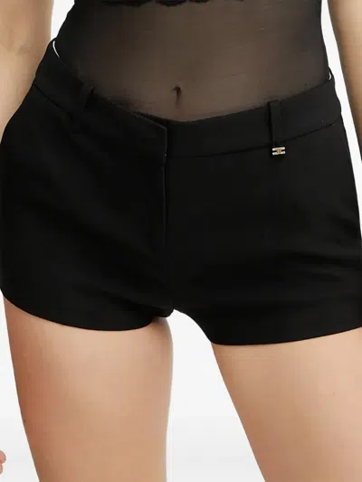 Elisabetta Franchi Logo Shorts In Animal Print