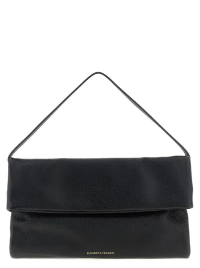 Elisabetta Franchi Logo Shoulder Bag In Black