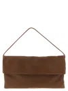 Elisabetta Franchi Signature Shoulder Bag Top Handle In Brown