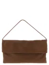 Elisabetta Franchi Signature Shoulder Bag Top Handle In Brown