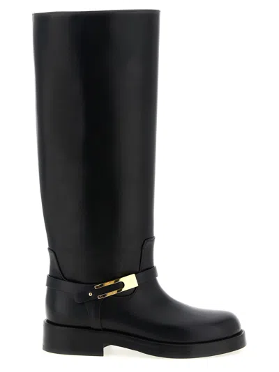 ELISABETTA FRANCHI LOGO STRAP BOOTS