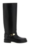 Elisabetta Franchi Knee-high Boots Strap Gold Hardware In Black