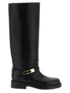 Elisabetta Franchi Knee-high Boots Strap Gold Hardware In Black