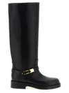 Elisabetta Franchi Knee-high Boots Strap Gold Hardware In Black