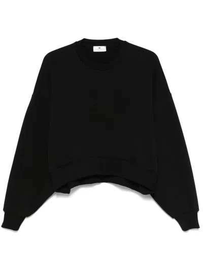 Elisabetta Franchi Logo Sweatshirt In Black