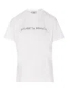 Elisabetta Franchi Rhinestone-embellished Crewneck T-shirt In Blanco