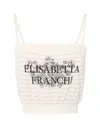 Elisabetta Franchi Logo Tank Top In White