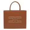 Elisabetta Franchi Borsa Tote Piccola Con Logo Marrone