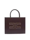Elisabetta Franchi Logo Tote Bag In Purple