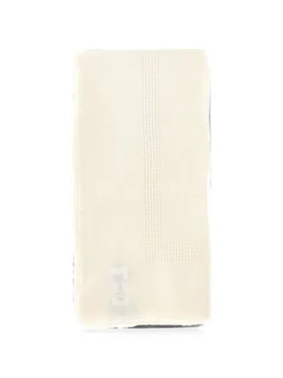 Elisabetta Franchi Logo Wool Scarf In Neutral