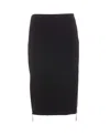 Elisabetta Franchi High Waist Back Slit Knee-length Skirts In Black