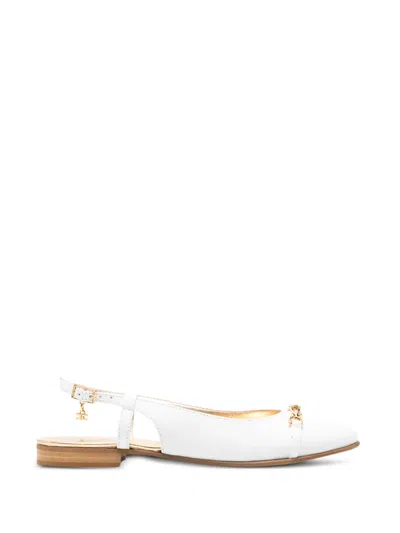 Elisabetta Franchi Kids' Logo-detail Flat Pumps In White