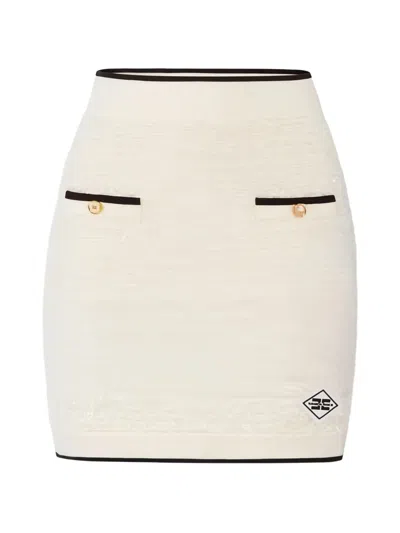 Elisabetta Franchi Logo-detail Mini Skirt In Neutral