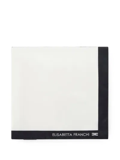Elisabetta Franchi Logo-detail Scarf In White