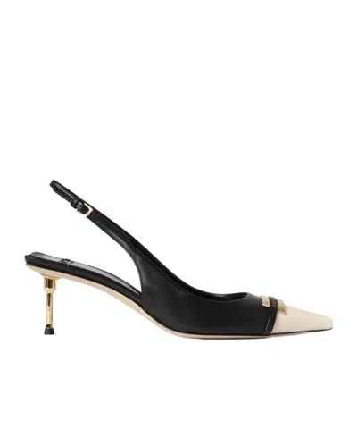 Elisabetta Franchi Logo-detailed High-heeled Sandals In Black