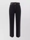 Elisabetta Franchi Logoed Button Flared Leg Trousers In Blue