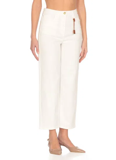 Elisabetta Franchi Jeans  Woman Color Ivory In White