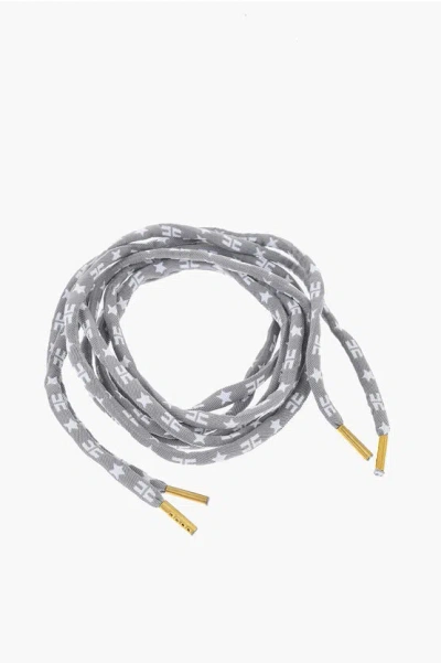 Elisabetta Franchi Logoed Shoe Laces In Blue