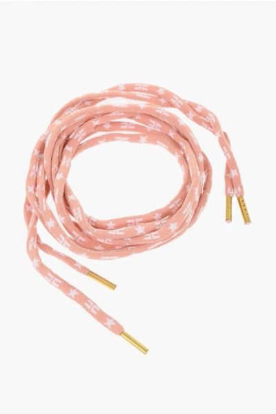 Elisabetta Franchi Logoed Shoe Laces In Pink