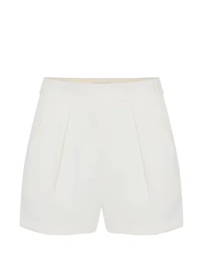 Elisabetta Franchi Logo-embroidered Shorts In Neutral