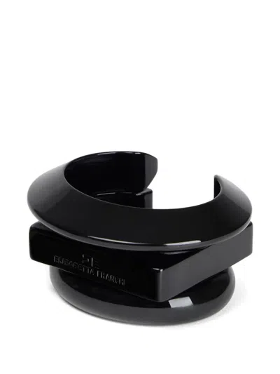 Elisabetta Franchi Logo-engraved Bracelet In Black