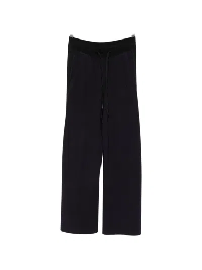 Elisabetta Franchi Logo-patch Wide-leg Track Pants In 블루