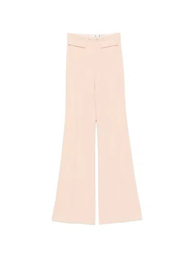 Elisabetta Franchi Logo-plaque Flared Trousers In Animal Print