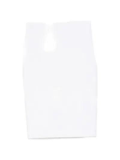 Elisabetta Franchi Logo-plaque Pencil Midi Skirt In White