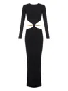 Elisabetta Franchi Black Cut-out Knitted Dress In Black