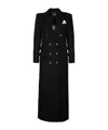 Elisabetta Franchi Long Double-breasted Coat With Gold Buttons In Black