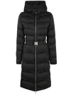 Elisabetta Franchi Quilted Black Jacket With Belted Waist In Black