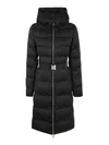 Elisabetta Franchi Quilted Black Jacket With Belted Waist In Black