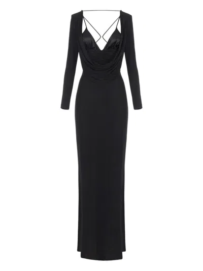 ELISABETTA FRANCHI ELISABETTA FRANCHI LONG DRAPED DRESS