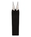 Elisabetta Franchi Cutout V-neck Floral Floor-length Sleeveless Dress In Black