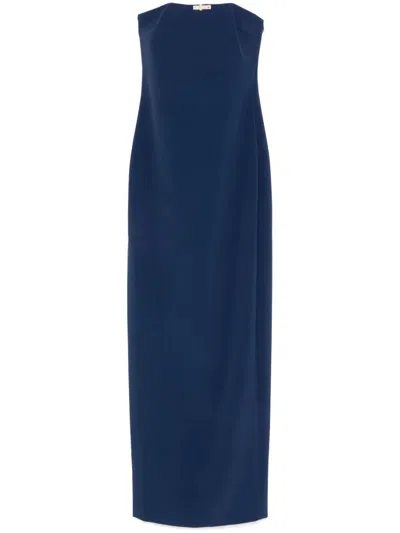 Elisabetta Franchi Long Evening Dress In Blue
