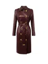 Elisabetta Franchi Double-breasted Coat With Epaulettes And Pockets In Black