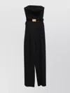 Elisabetta Franchi Long Jumpsuit Lace-up Back