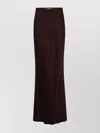 Elisabetta Franchi Long Skirt With High Waist And Metal Detail In Burgundy