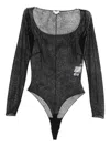 Elisabetta Franchi Long-sleeve Bodysuit In Black