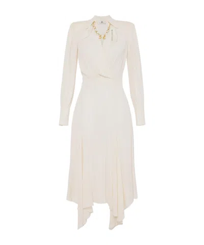 ELISABETTA FRANCHI ELISABETTA FRANCHI EMBELLISHED GEORGETTE DRESS
