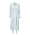 Elisabetta Franchi Long Sleeve Dress In Light Blue