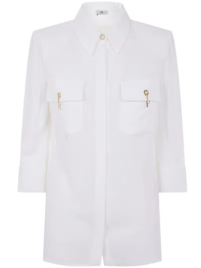 Elisabetta Franchi Elegant Viscose Blouse For Women In White