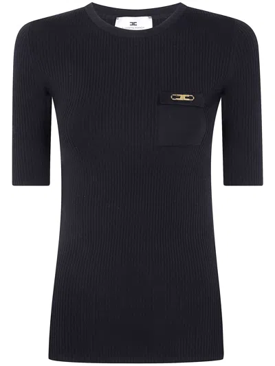 ELISABETTA FRANCHI ELISABETTA FRANCHI LONG SLEEVE RIBBED T-SHIRT