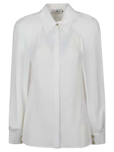 Elisabetta Franchi Long Sleeve Shirt In Avorio